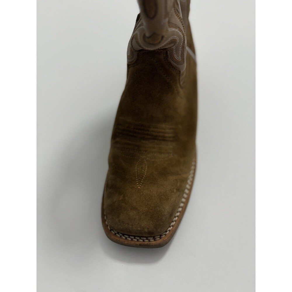 Durango Brown Suede Square Toe Women's Cowboy Boots 8